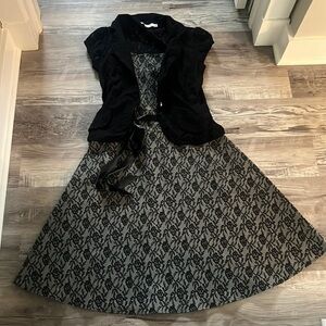 Charlotte Russe set - strapless vintage style dress size S with size M coverup